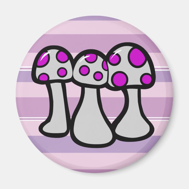 Spotted Mushroom Magnet (Front)
