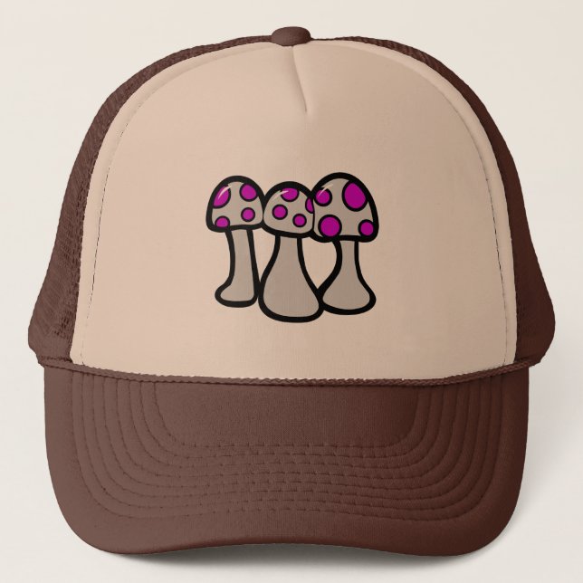 Spotted Mushroom Trucker Hat (Front)