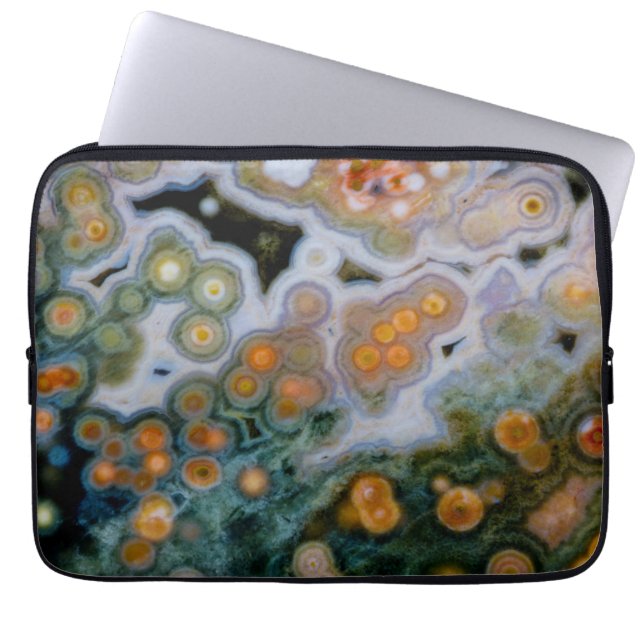 Spotted Ocean Jasper Laptop Sleeve (Front)