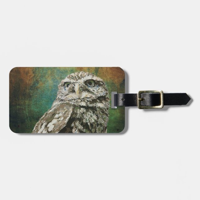 Spotted Owl Luggage Strap Tag (Front Horizontal)