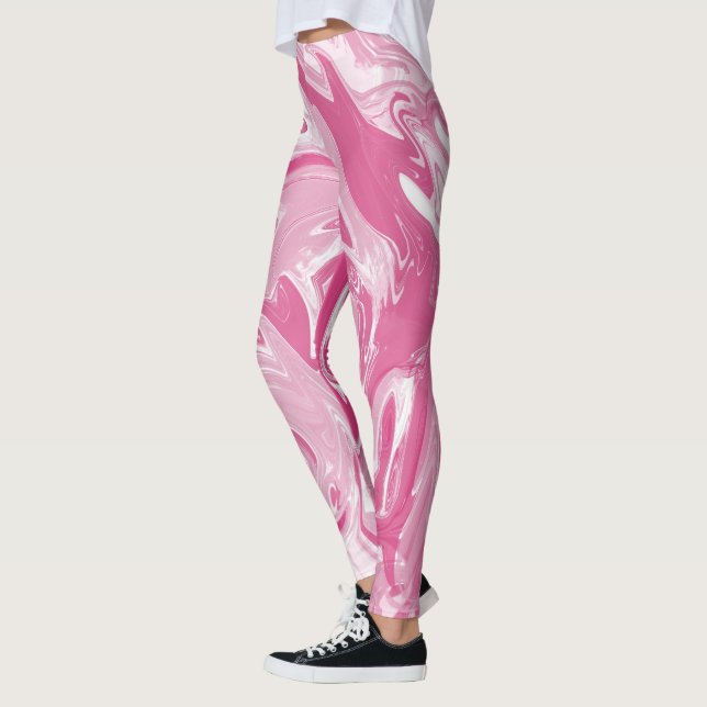 Spotted Pink Marble Leggings (Left)