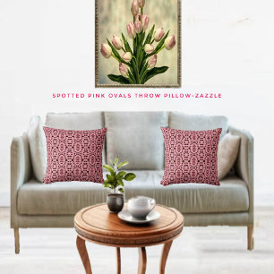 Spotted Pink Ovals Cushion