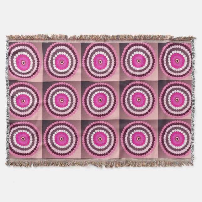 Spotted Pink Spots,   Throw Blanket (Front)