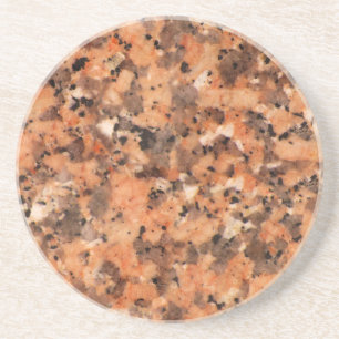Spotted Rock Texture Lively Pattern Orange Black Coaster