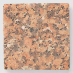 Spotted Rock Texture Lively Pattern Orange Black Stone Coaster
