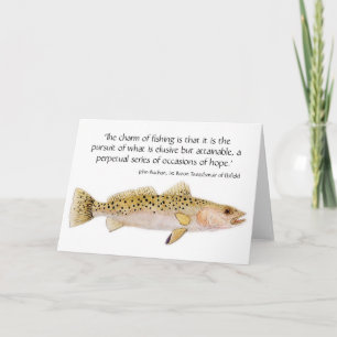 Spotted Seatrout Card with fishing quote