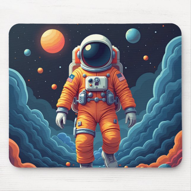 Spotted Spaceman Mouse Pad (Front)
