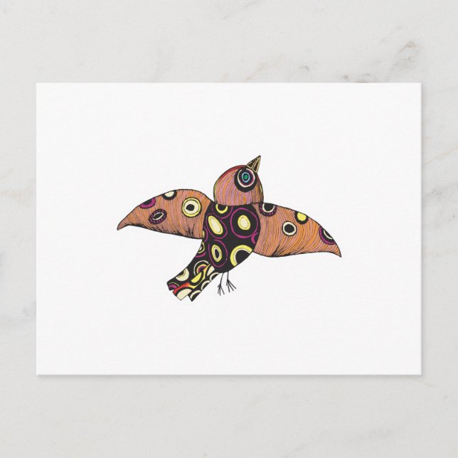 spotted sparrow design postcard (Front)