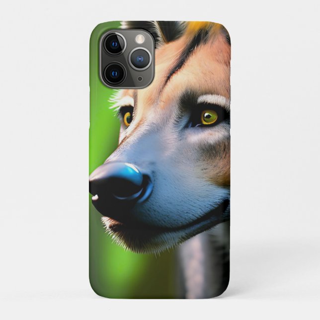 Spotted Stalking Hyena Watching His Prey, Case-Mate iPhone Case (Back)