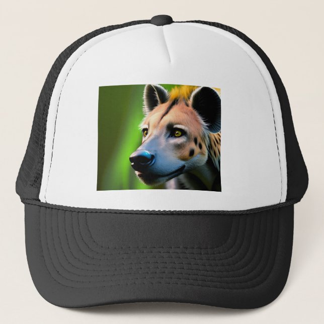 Spotted Stalking Hyena Watching His Prey, Trucker Hat (Front)