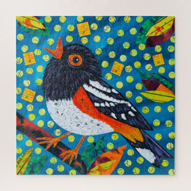 Spotted Towhee Jigsaw Puzzle (Vertical)
