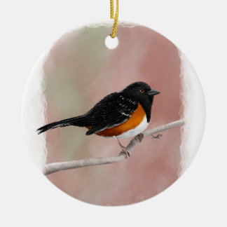 Spotted Towhee Ornament