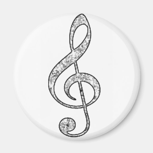 Spotted Treble Clef Magnet (Front)