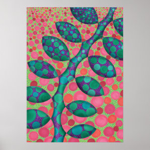 Spotted Vine Abstract Art Print
