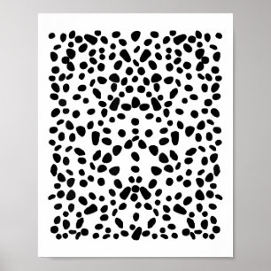 Spotted White With Black Polka Dots Dalmatian _1 Poster