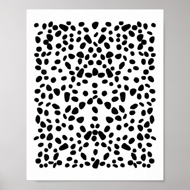 Spotted White With Black Polka Dots Dalmatian _1  Poster (Front)