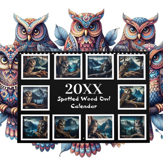 Spotted Wood Owl Forest's Shadow: A Year 20XX  Calendar (Creator Uploaded)