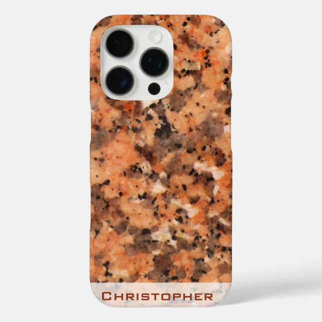 Spottet Rock Structure Dotted Pattern with Name Case-Mate iPhone Case (Back)
