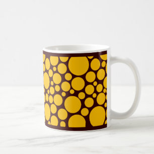 Spotty Amber on Dark Brown Coffee Mug