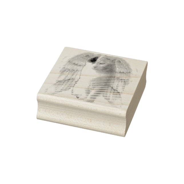 Spotty Angel 5 cm (2 inch) Square Wood Art Stamp (Stamp)