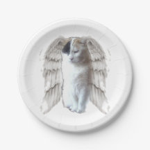 Spotty Angel Small Round Paper Plate