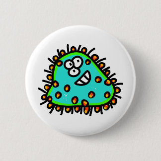 Spotty Cartoon Germ 6 Cm Round Badge