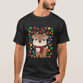spotty children kids spotty reindeer dotted Boys Y T-Shirt