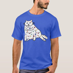 Spotty Chonk Cat in Balance T-Shirt