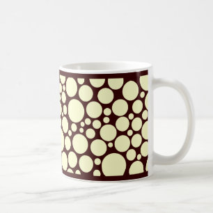 Spotty Cream on Dark Brown Coffee Mug