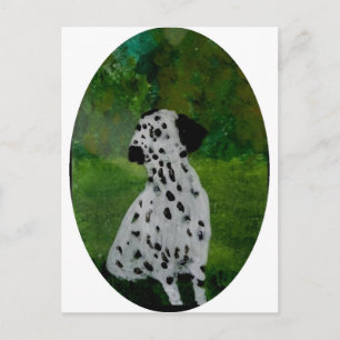 Spotty Dog Art Dalmatian Postcard