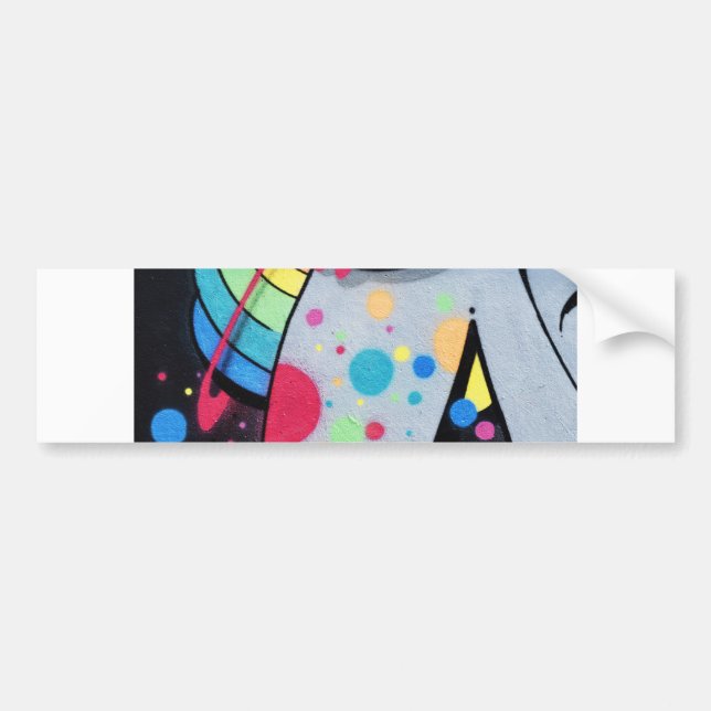 spotty graffiti bumper sticker (Front)