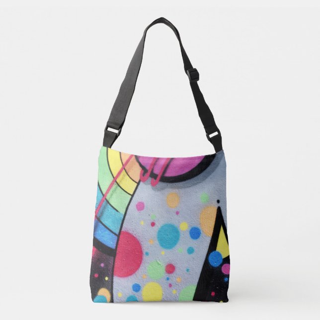 spotty graffiti crossbody bag (Front)