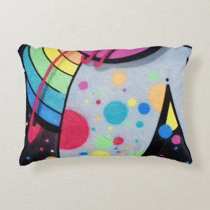 spotty graffiti decorative cushion