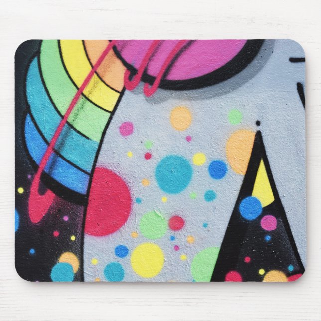 spotty graffiti mouse mat (Front)