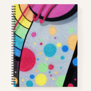 spotty graffiti notebook