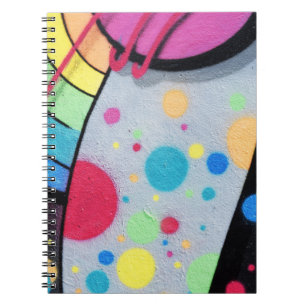 spotty graffiti notebook