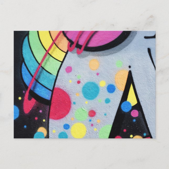 spotty graffiti postcard (Front)