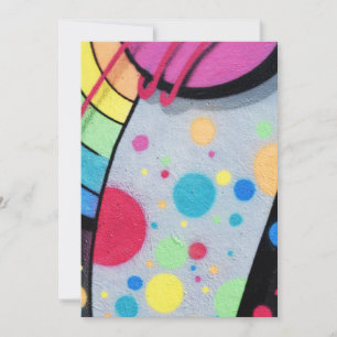 spotty graffiti thank you card