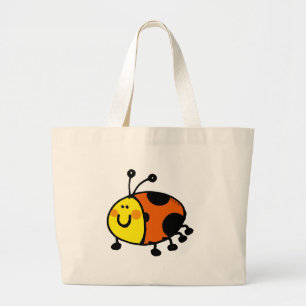 Spotty ladybug large tote bag
