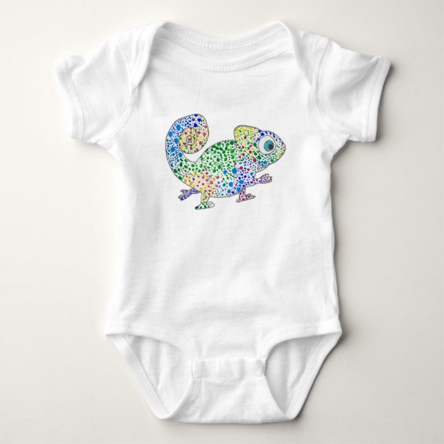 Spotty Marcel the Chameleon Baby Bodysuit (Front)