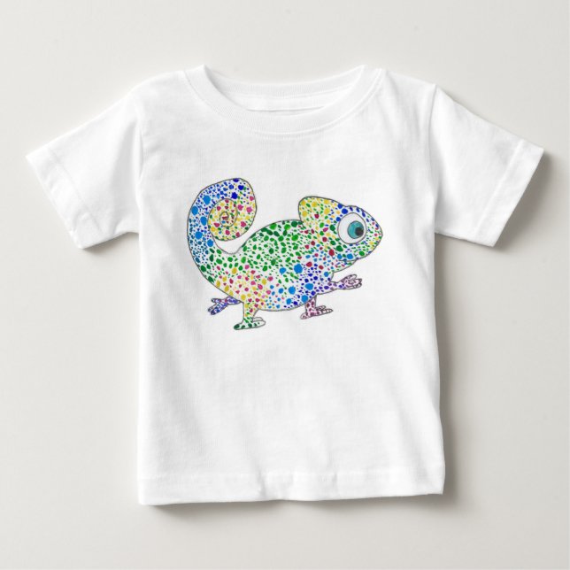 Spotty Marcel the Chameleon Baby Tshirt (Front)