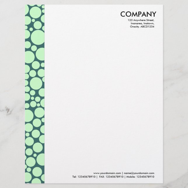 Spotty Margin - Shades of Green Customized Letterhead (Front)