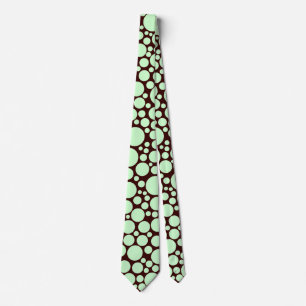 Spotty - Pale Green on Dark Brown (330000) Tie