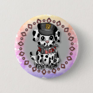 Spotty Police Dog  button 