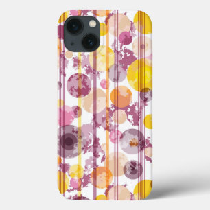 Spotty Striped White Pattern iPhone 13 Case