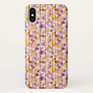 Spotty Striped White Pattern iPhone X Case