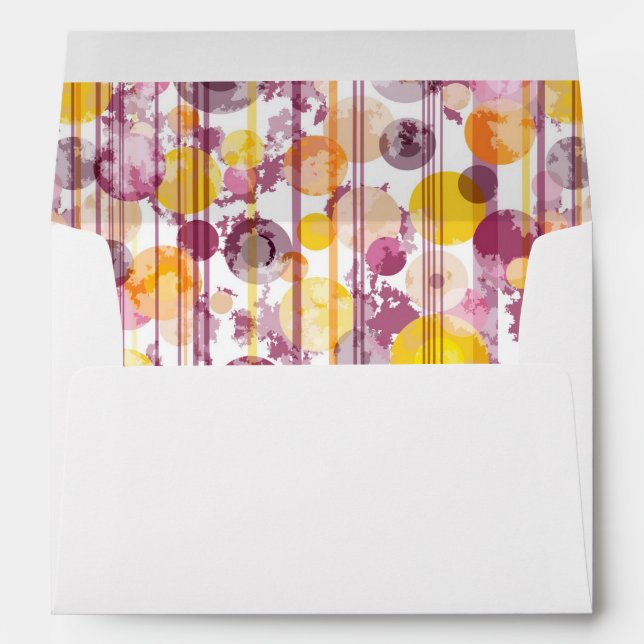 Spotty Striped White Pattern Envelope (Back (Bottom))