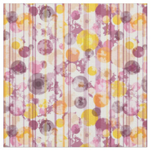 Spotty Striped White Pattern Fabric