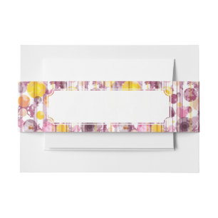 Spotty Striped White Pattern Invitation Belly Band