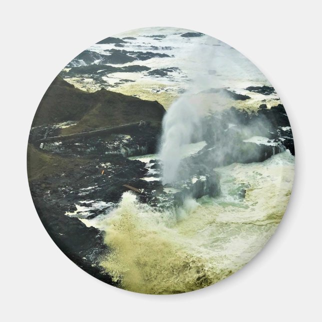 Spouting Horn, Cape Perpetua, Oregon Coast Magnet (Front)